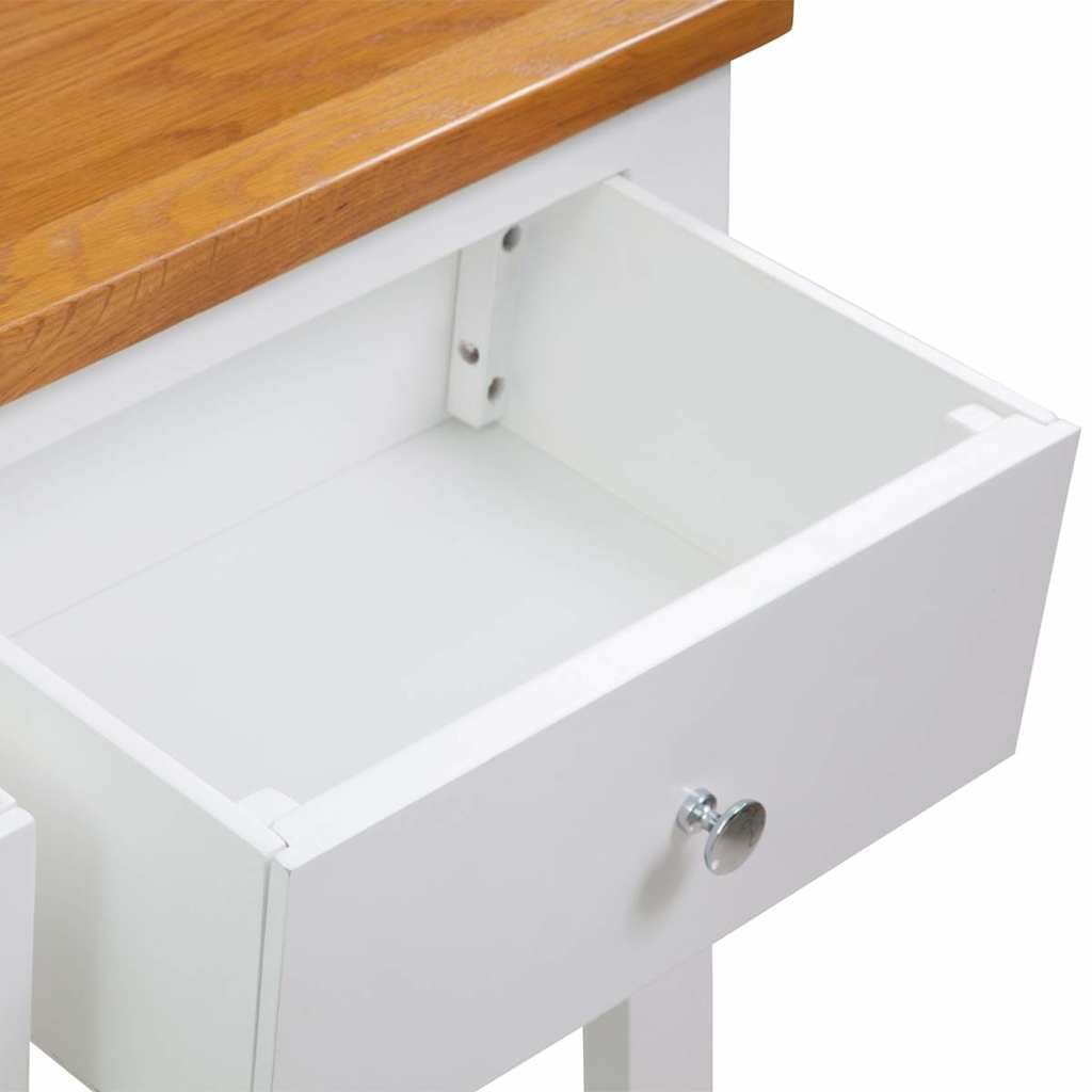 Rustic Oak Acacia Wood Console Table 2 Drawers R442