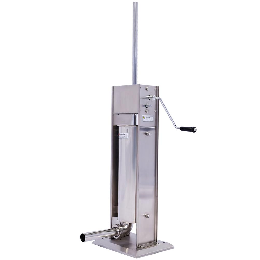 7L Stainless Steel Vertical Sausage Stuffer with 4 Stuffing Tubes T61107