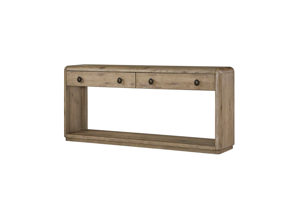 Oak Console Table with Drawers and Storage Y812890