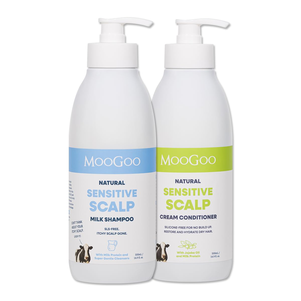 Natural Milk Shampoo & Cream Conditioner Pack - Sulphate-Free, Silicone-Free, Paraben-Free - 2x 16.9 fl oz U812