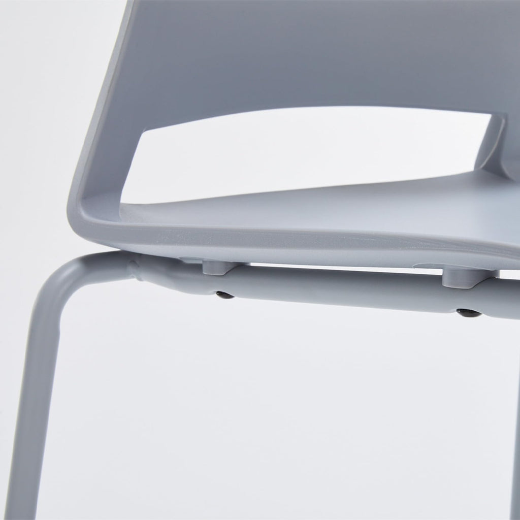 Grey Stacking Guest Chairs Set of 4 J842713