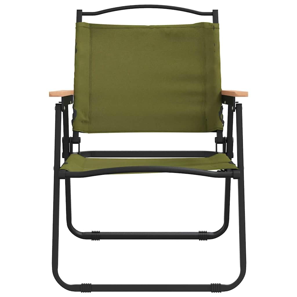 Green Oxford Fabric Folding Camping Chairs 2 Pack C811