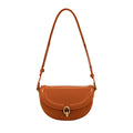 Small Vintage Leather Crossbody Saddle Bag U7925