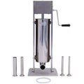 7L Stainless Steel Vertical Sausage Stuffer with 4 Stuffing Tubes T61107