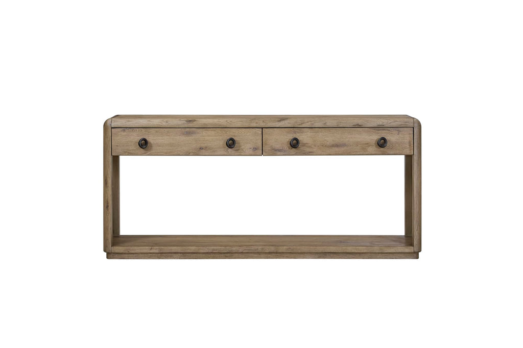 Oak Console Table with Drawers and Storage Y812890