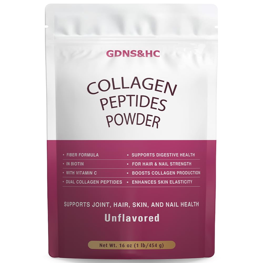 Unflavored Hydrolyzed Collagen Peptides Powder 16 oz N368