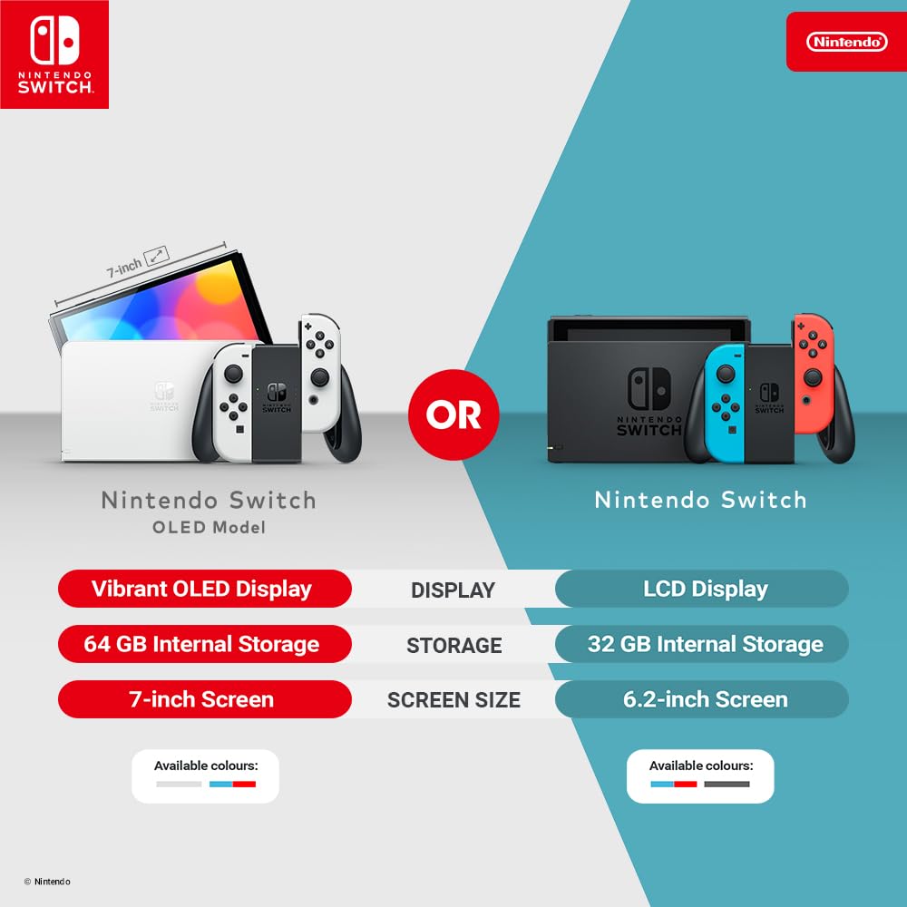 Nintendo Switch OLED Model Neon Blue Neon Red O27240
