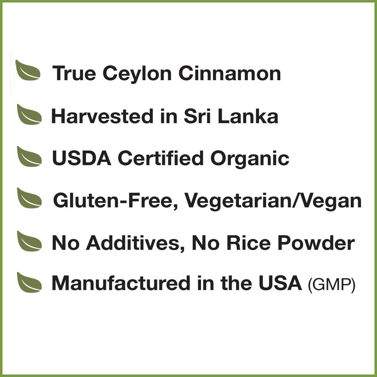 Organic Ceylon Cinnamon Supplement, 120 Capsules H953