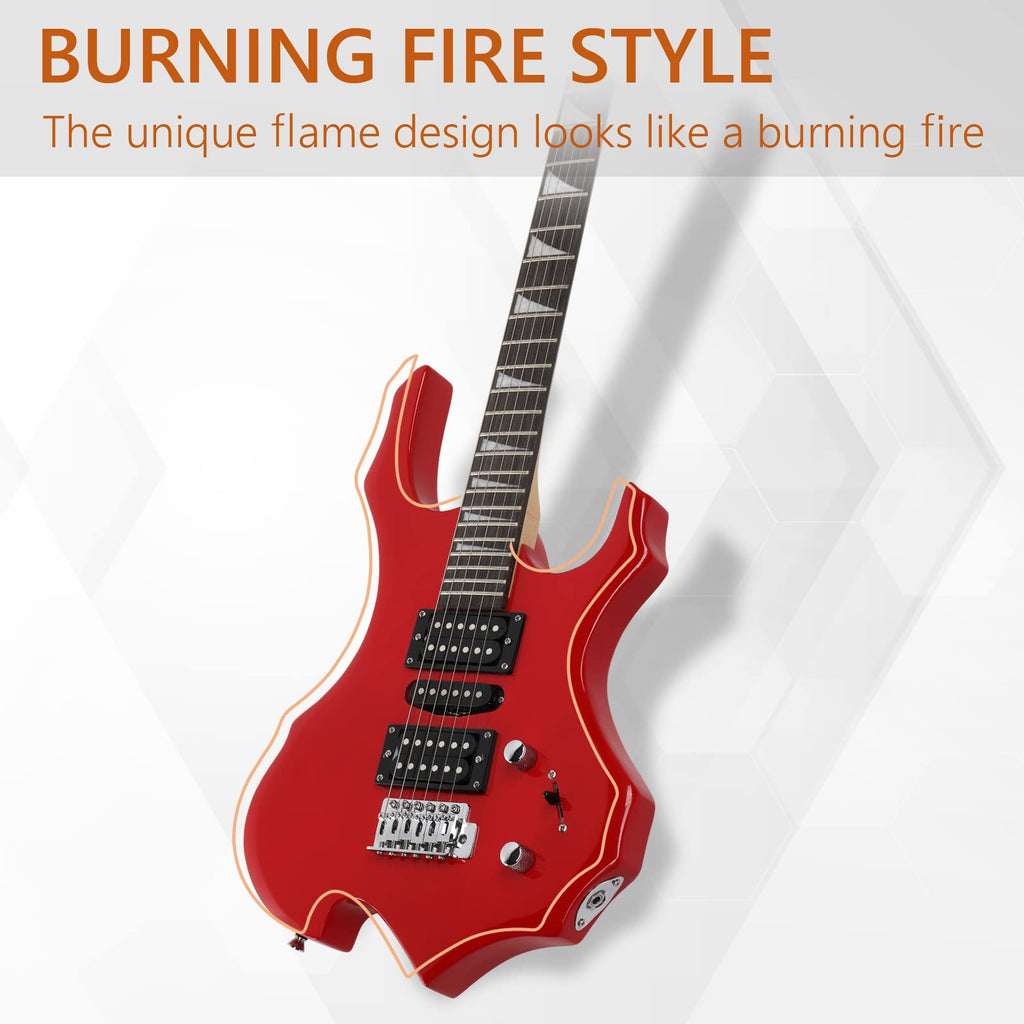 Red Electric Guitar Kit with Amplifier P691324