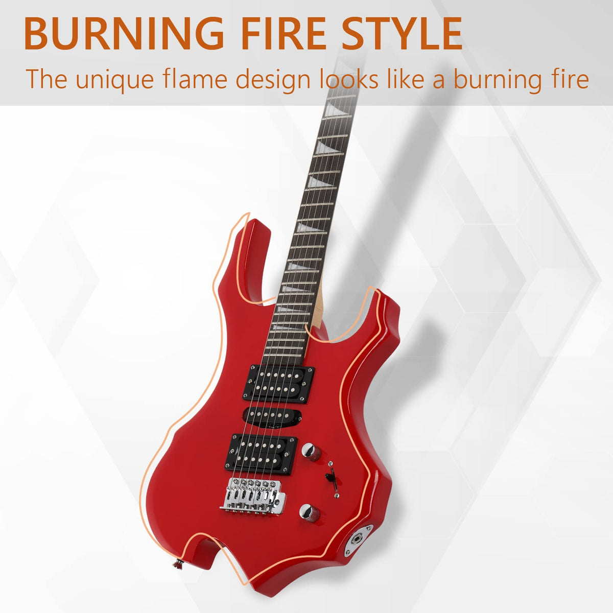 Red Electric Guitar Kit with Amplifier P691324