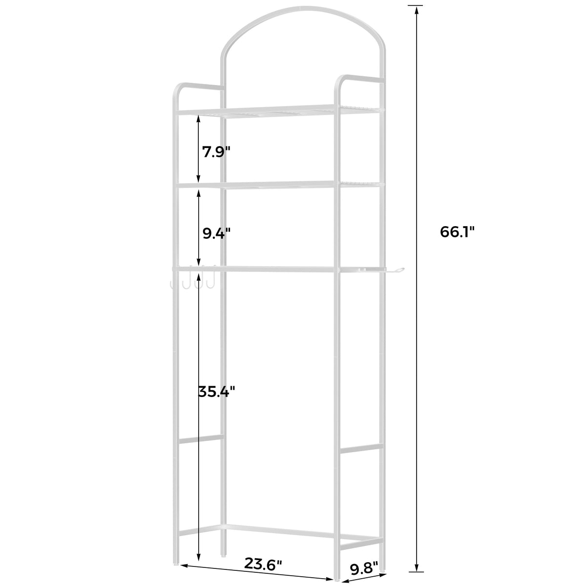 3 Tier Over The Toilet Storage Rack T7914