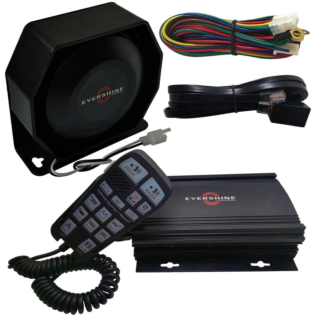 100W Police Siren and Speaker Kit with Handheld Microphone PA System P818