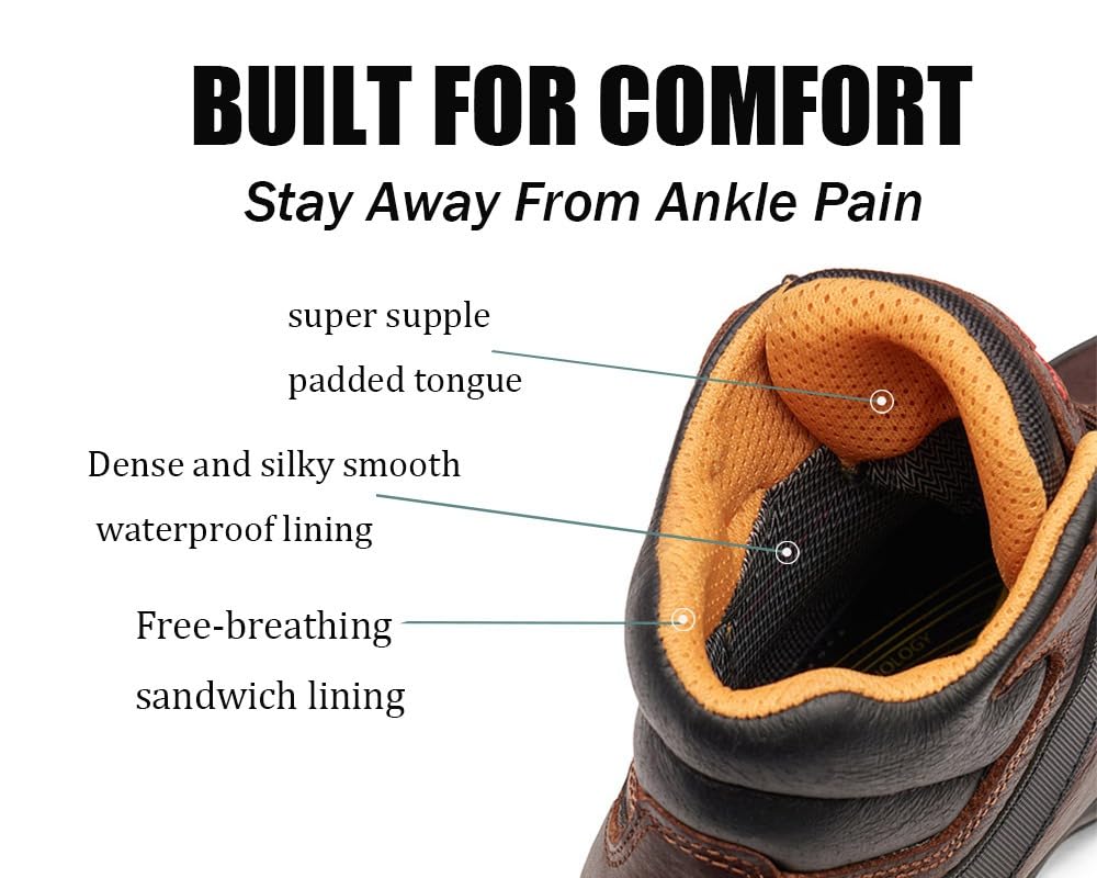 6 Inch Waterproof Leather Work Boots A37377