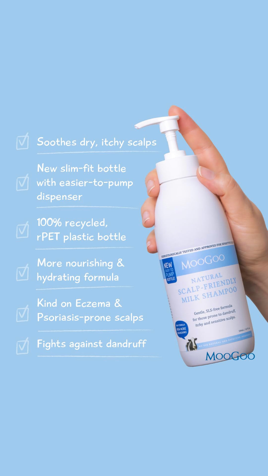 Natural Milk Shampoo & Cream Conditioner Pack - Sulphate-Free, Silicone-Free, Paraben-Free - 2x 16.9 fl oz U812