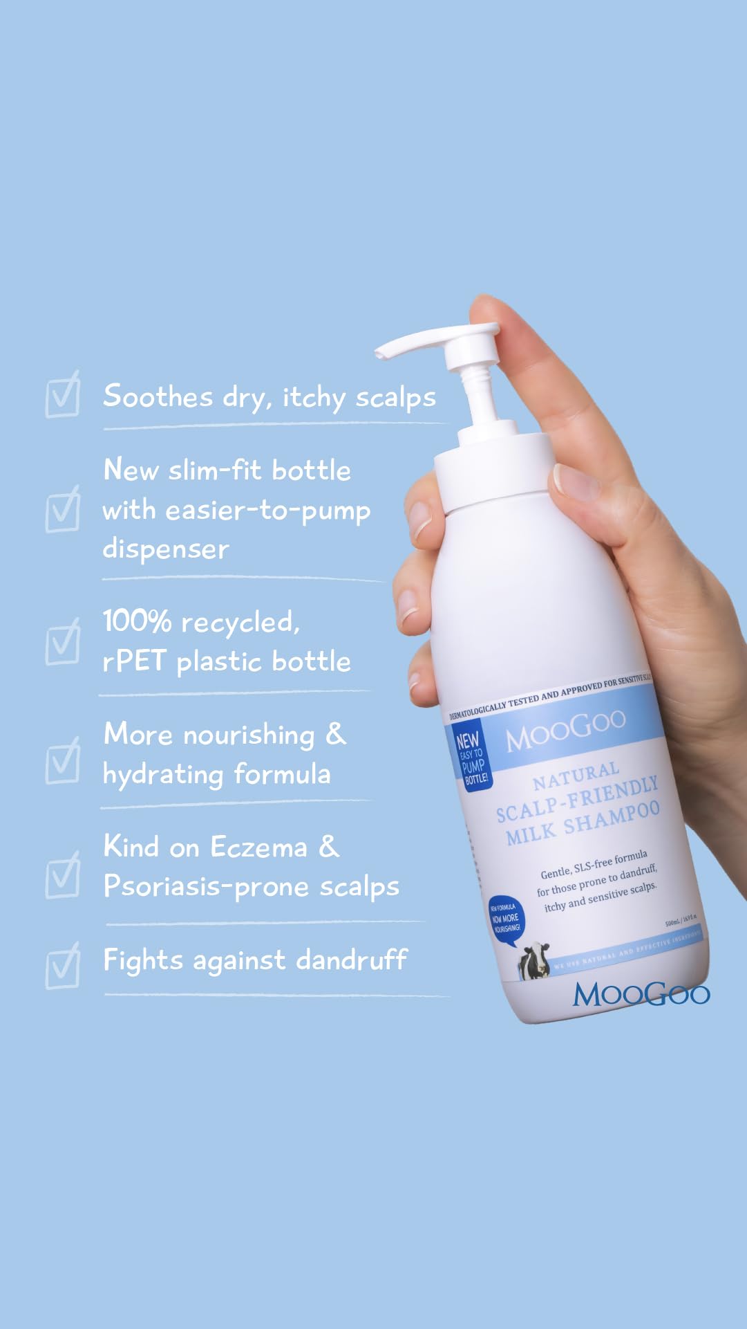 Natural Milk Shampoo & Cream Conditioner Pack - Sulphate-Free, Silicone-Free, Paraben-Free - 2x 16.9 fl oz U812