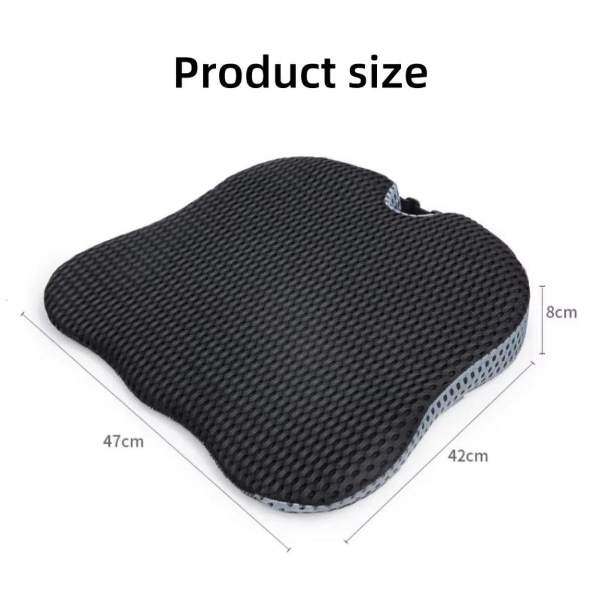 Black Memory Foam Car Seat Booster Cushion I772801