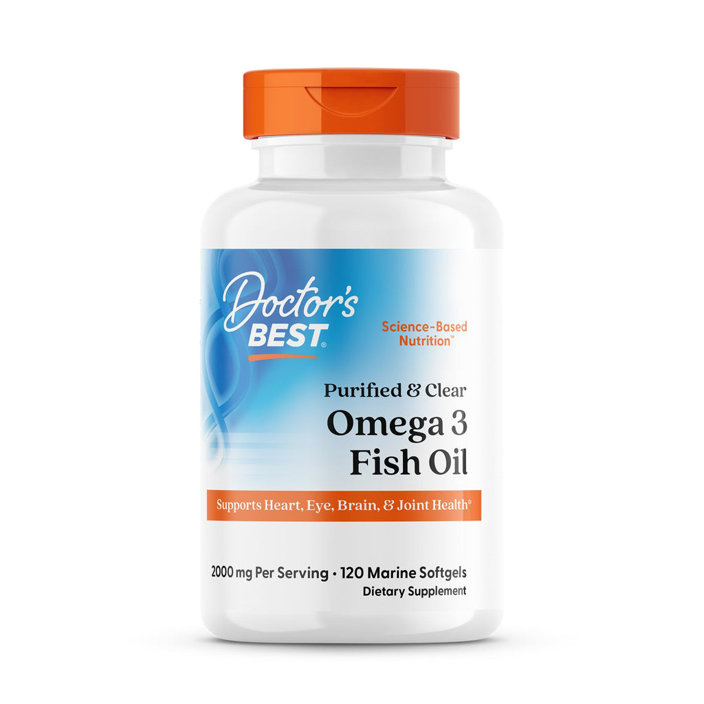 Omega 3 Fish Oil Supplement, Gluten Free, 120 Marine Softgels W53906