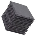 Black 12pcs Natural Stone Cup Coaster Set S24882
