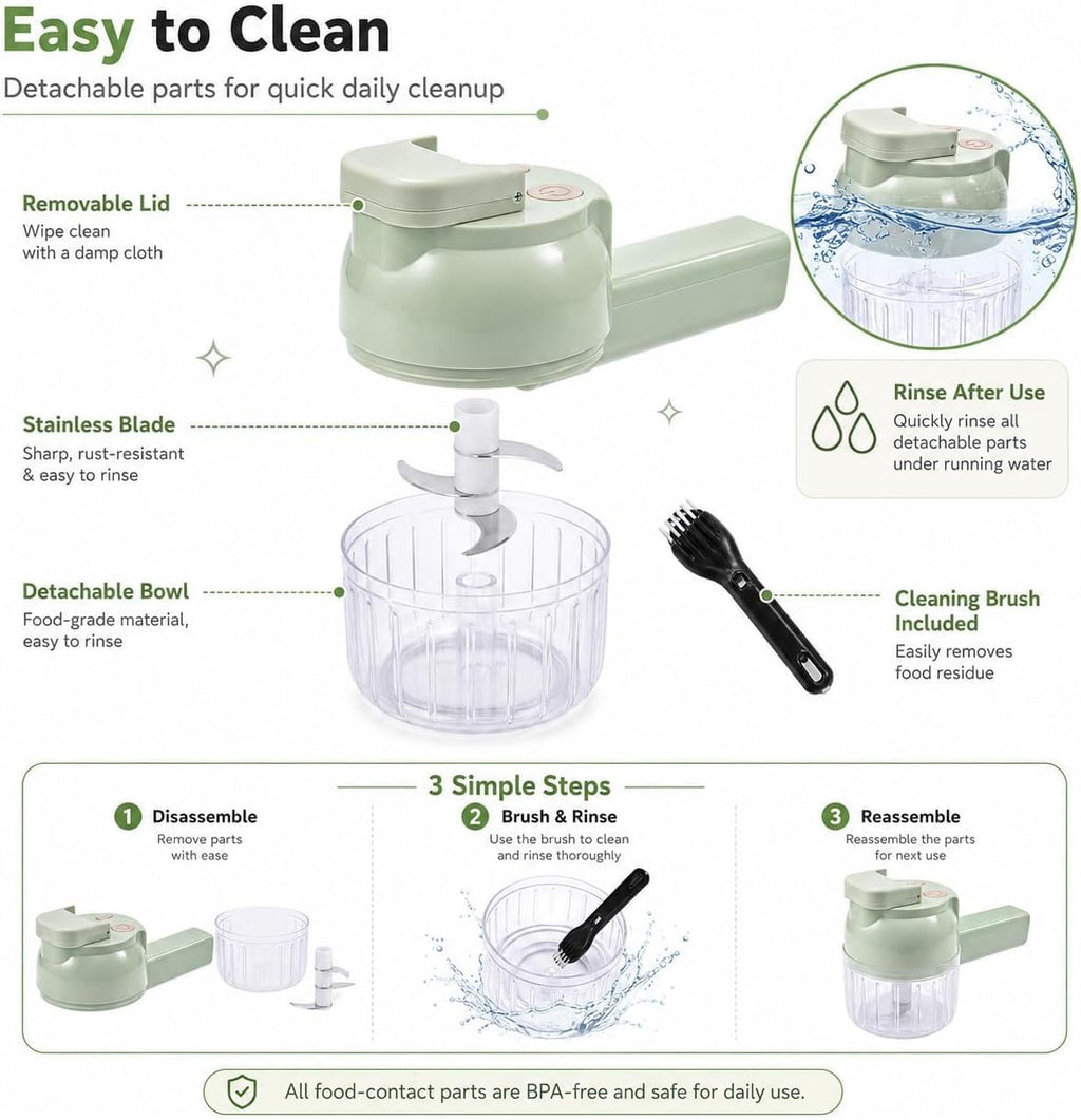4 in 1 Handheld Electric Vegetable Chopper G7527