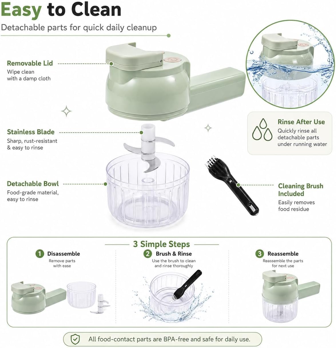 4 in 1 Handheld Electric Vegetable Chopper G7527