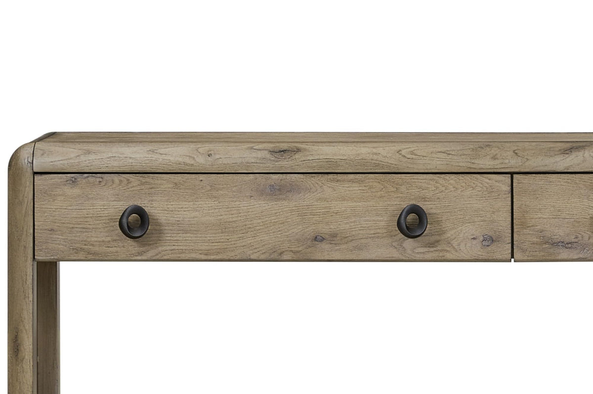 Oak Console Table with Drawers and Storage Y812890