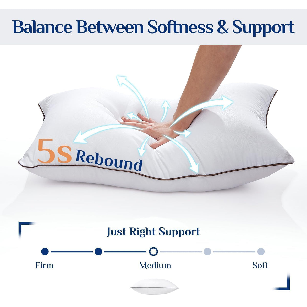 King Size Pillows 2 Pack Cooling Down Alternative D812177