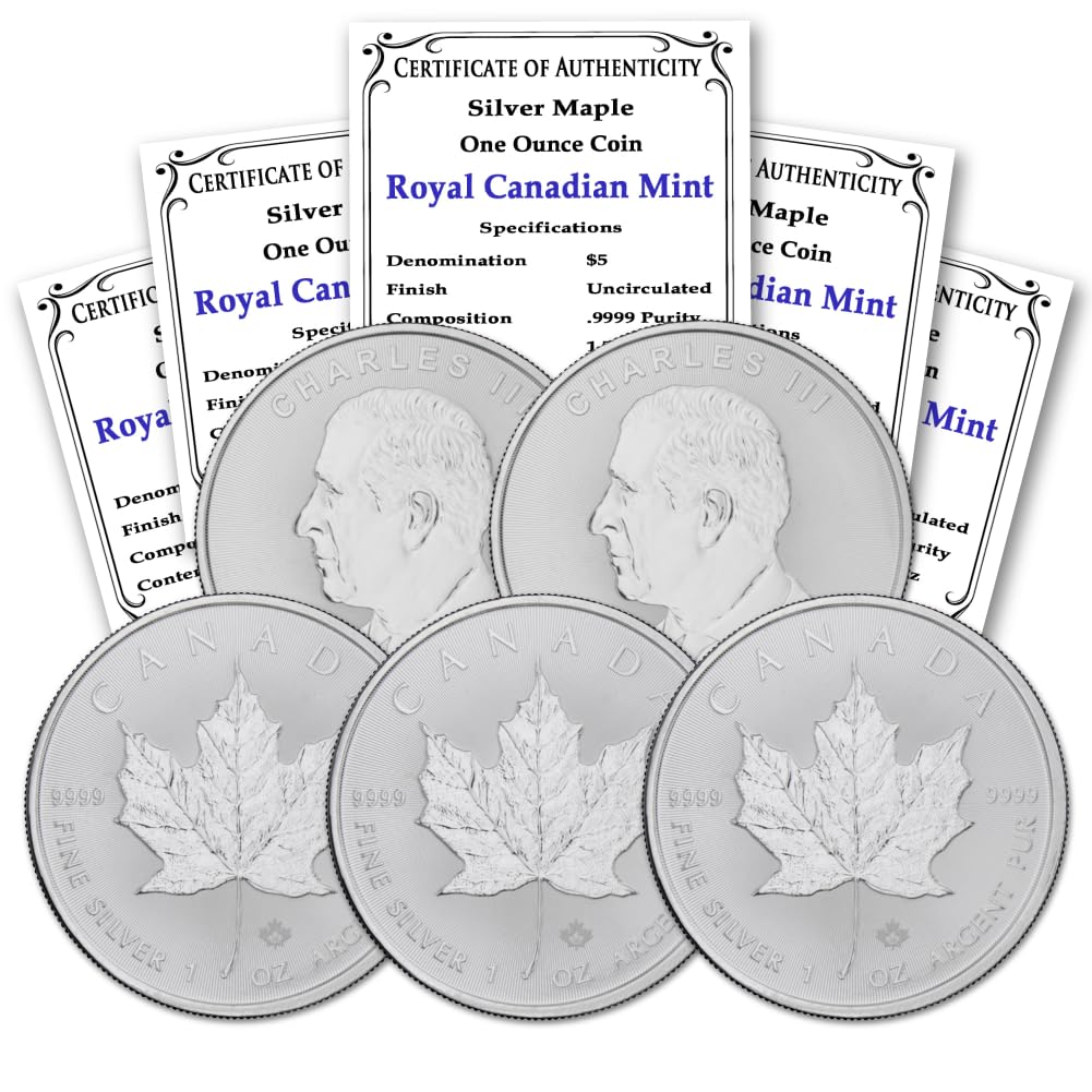 1 oz Canadian Maple Leaf Silver Coins Y5024