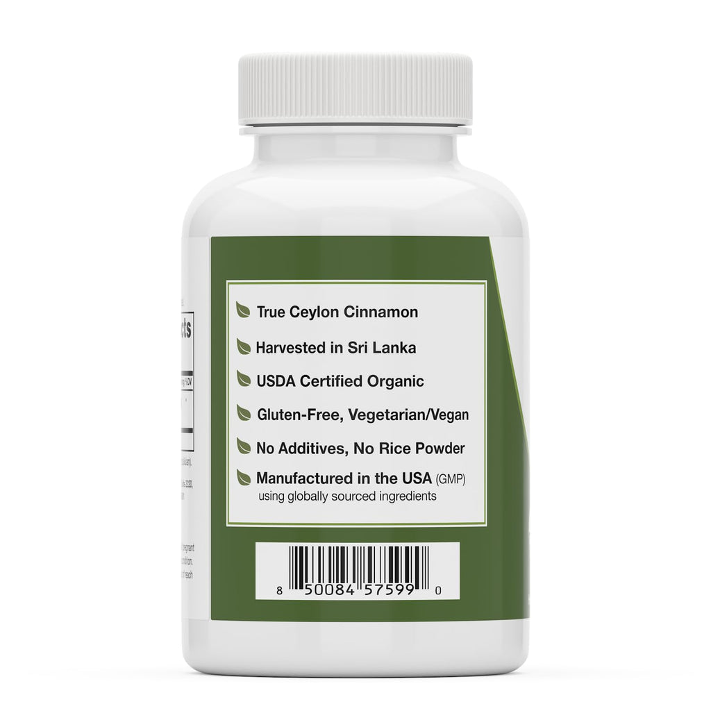 Organic Ceylon Cinnamon Supplement, 120 Capsules H953