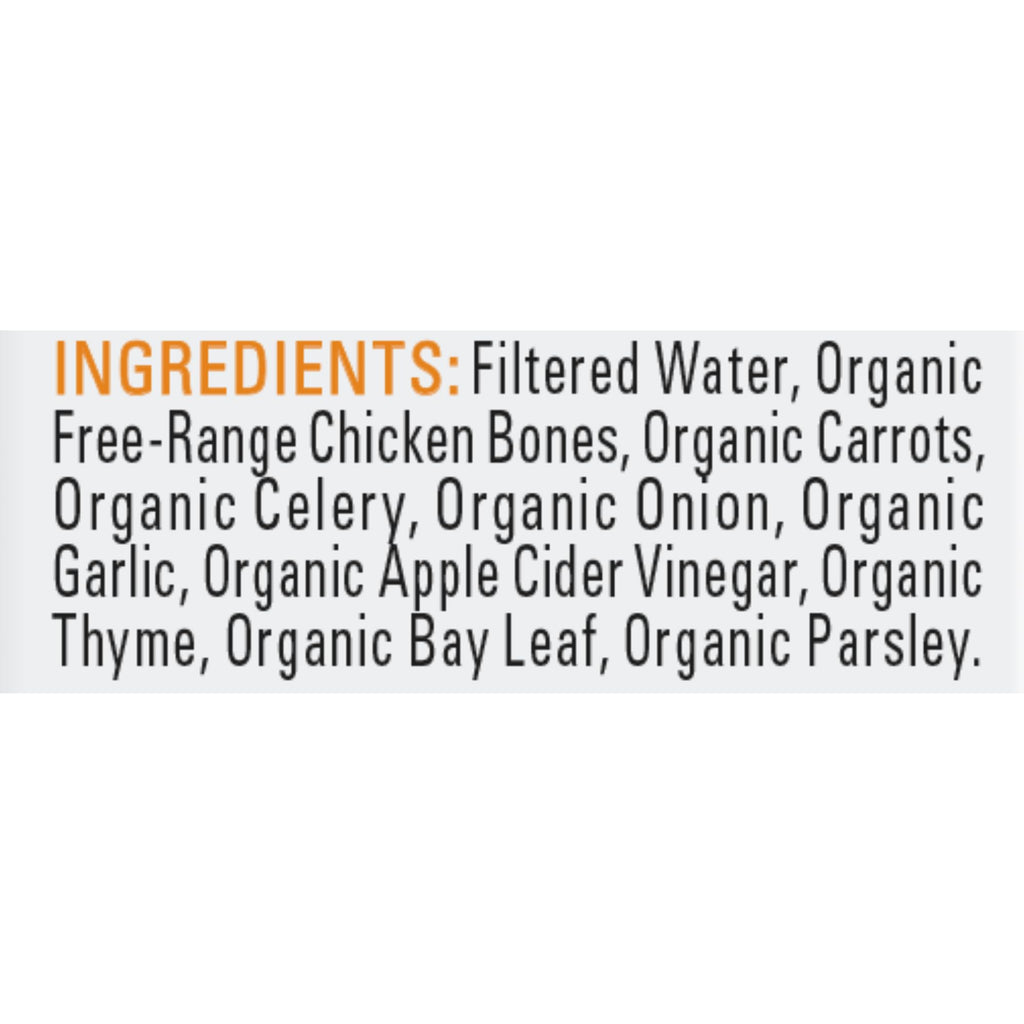 Organic Chicken Bone Broth No Salt Added 16.9oz 6 Pack K440