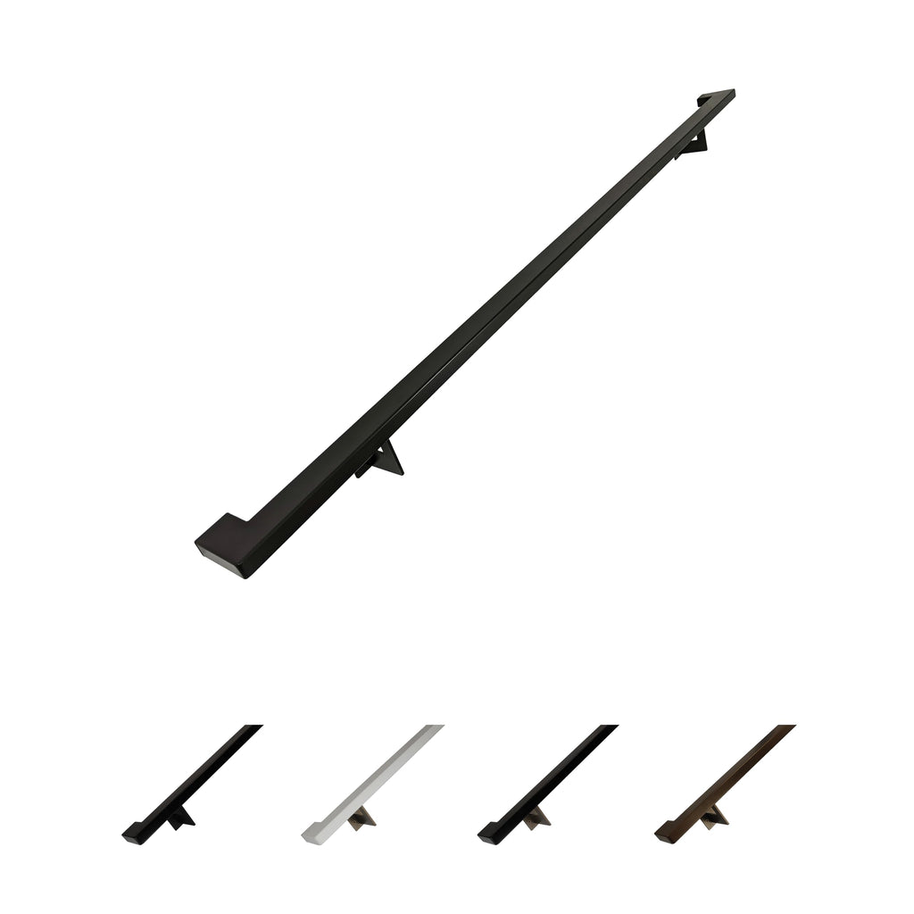 Black 5 Foot Aluminum Handrail Grab Bar Set K73198