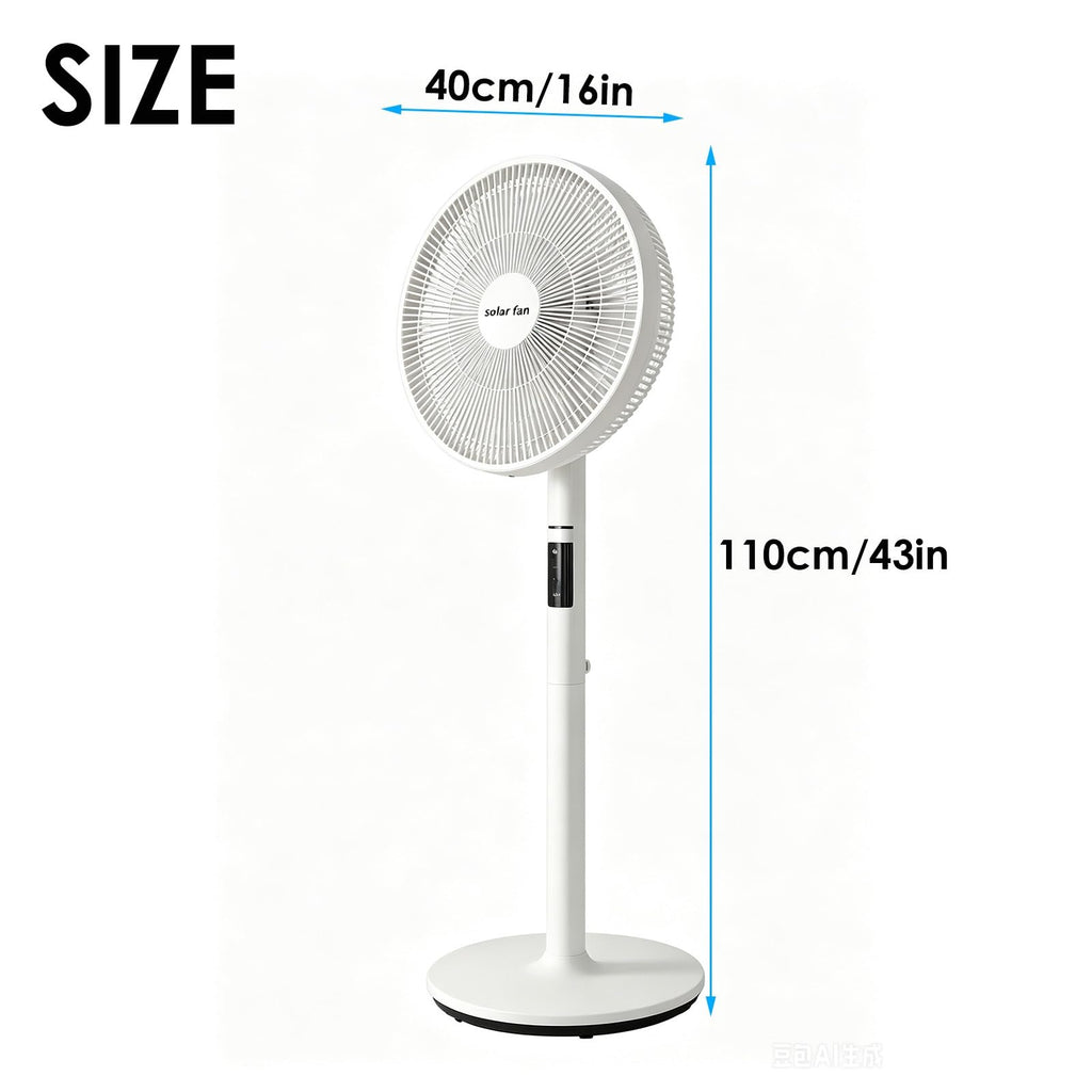 16 in Portable Rechargeable Oscillating Standing Fan H528510
