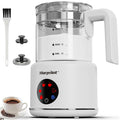 Electric Milk Frother and Steamer 16.9oz White Glass E2247