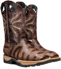 Genuine Leather Alligator Skin Print Western Work Boots P9836