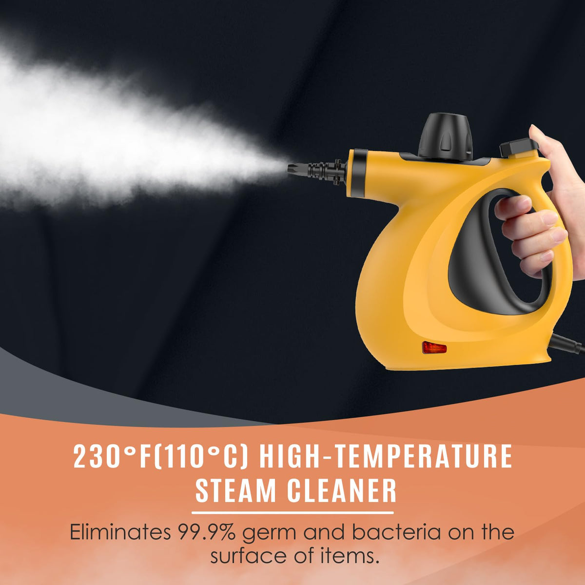 Pressurized Handheld Multi-Surface Natural Steam Cleaner with 12 pcs Accessories U7940