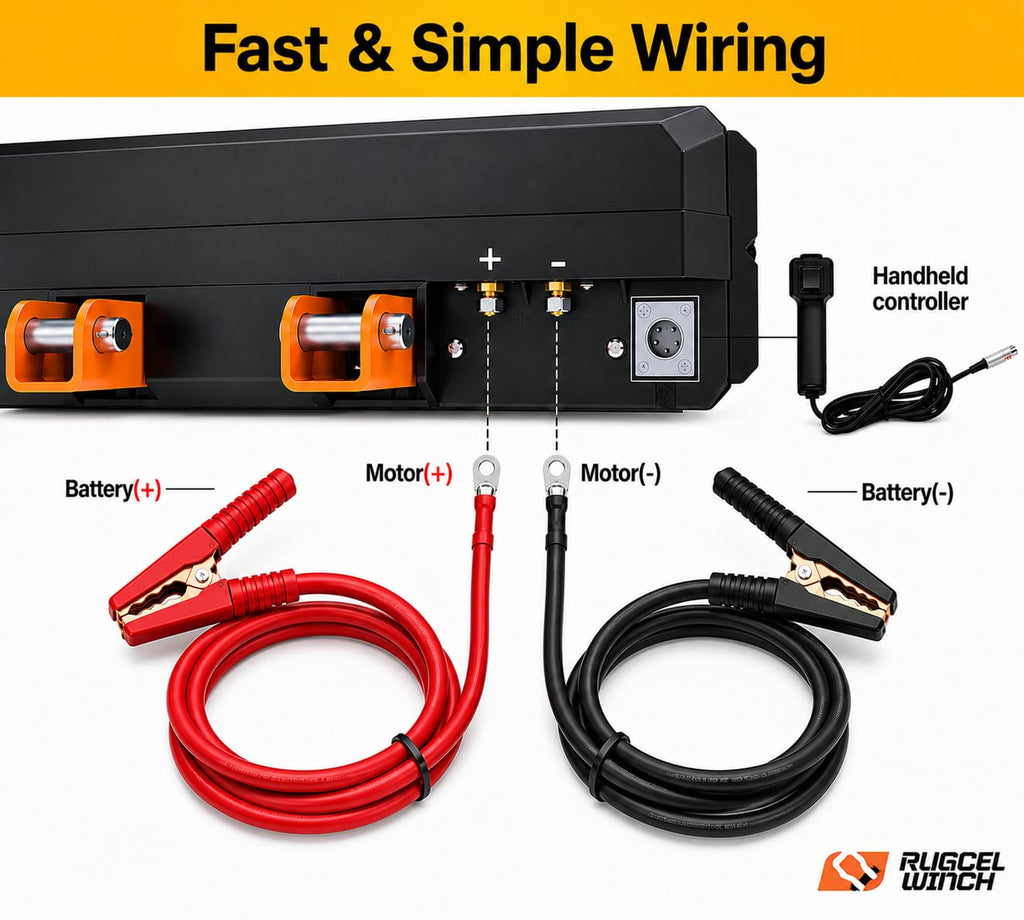 Portable 12V DC Electric Utility Winch 4500lb with Synthetic Rope Q77320