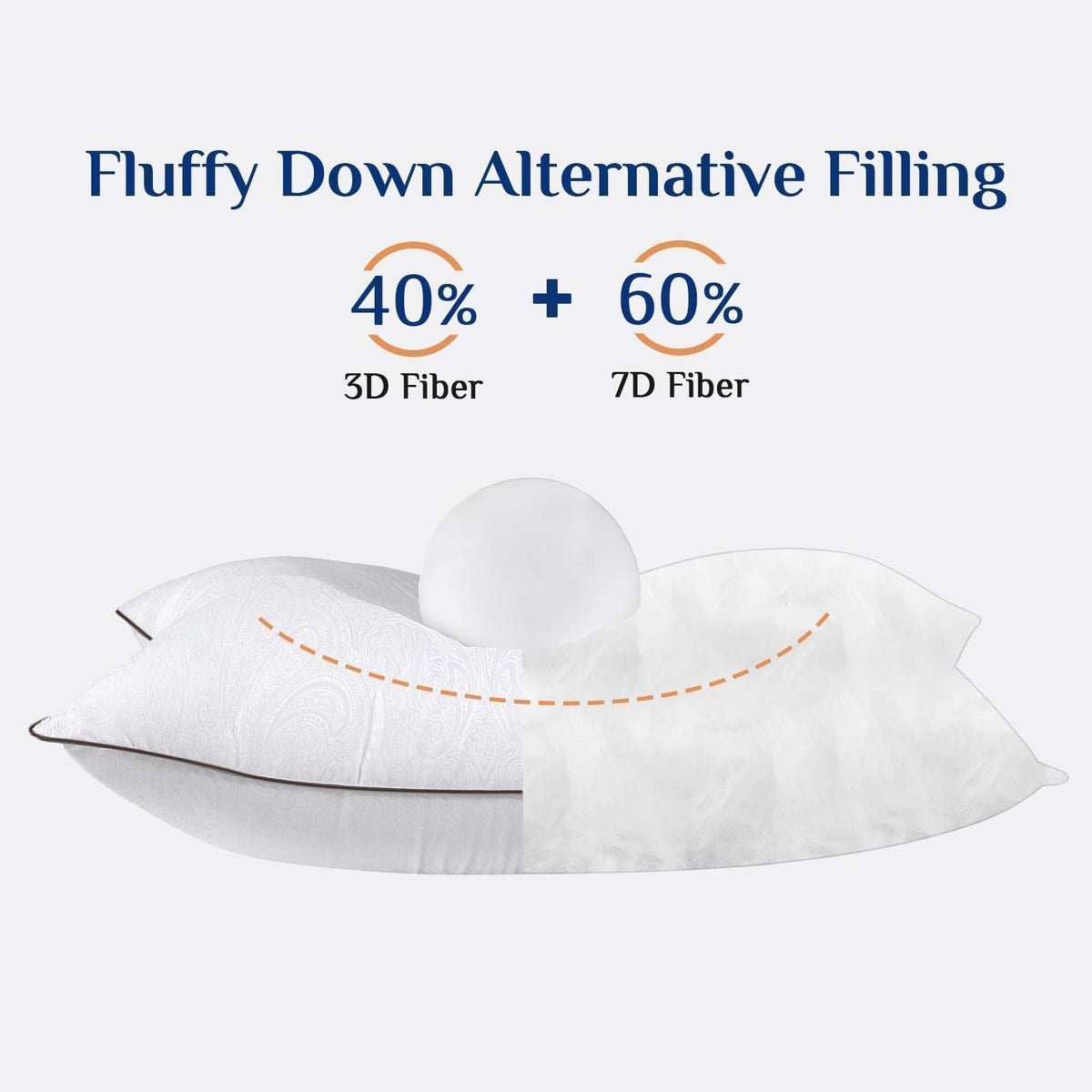 King Size Pillows 2 Pack Cooling Down Alternative D812177