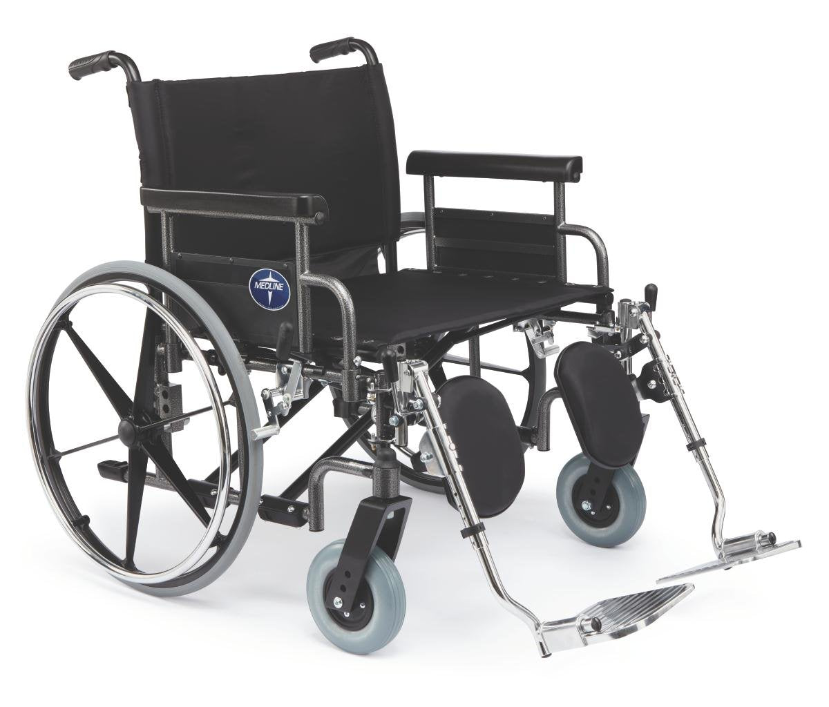 Bariatric Wheelchair with Desk-Length Arms and Elevating Leg Rests M2640