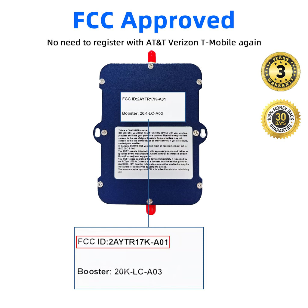 Cell Phone Booster for Home & Office, Up to 3000 Sq.Ft, Supports Band 12/17/13/5 V5267