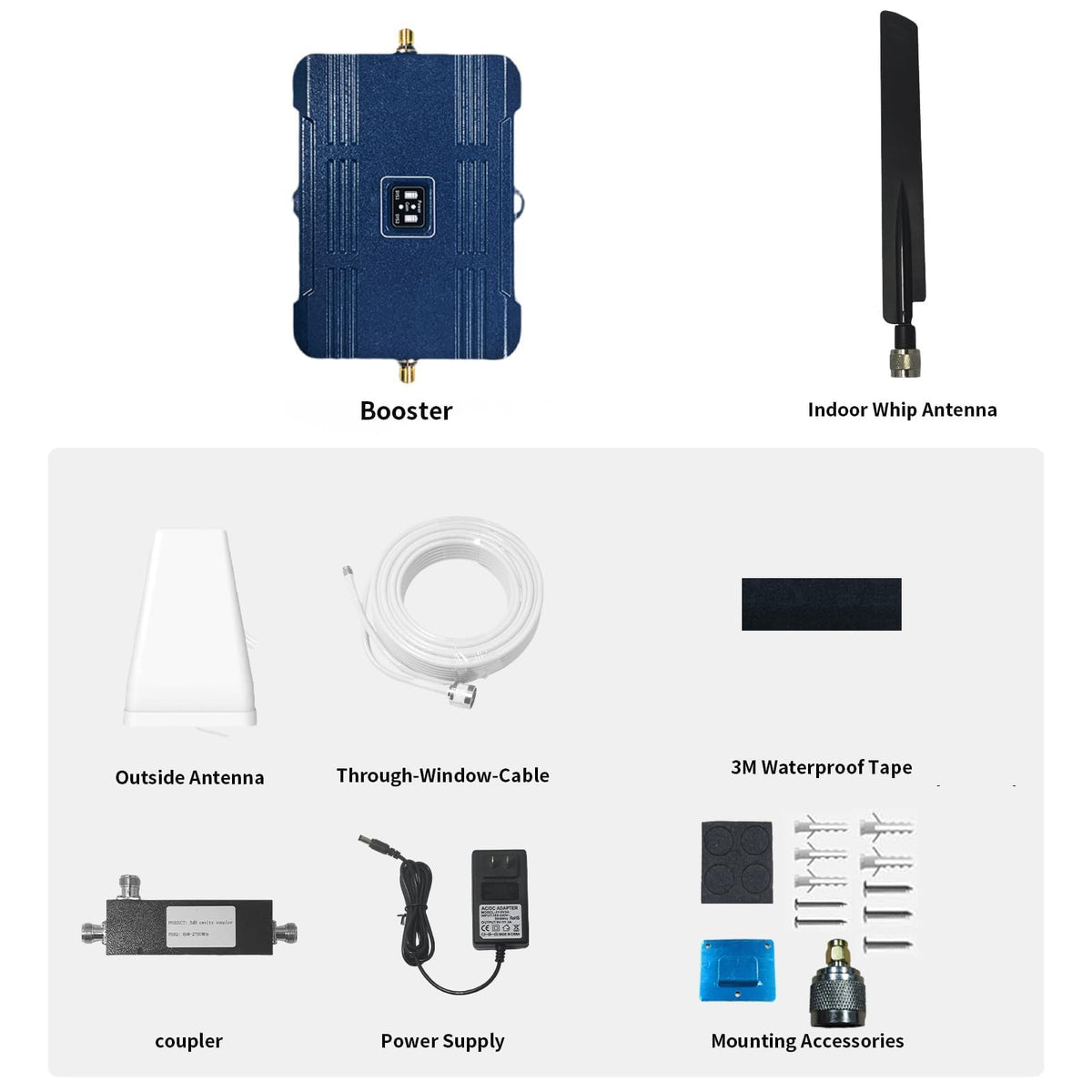 Cell Phone Booster for Home & Office, Up to 3000 Sq.Ft, Supports Band 12/17/13/5 V5267