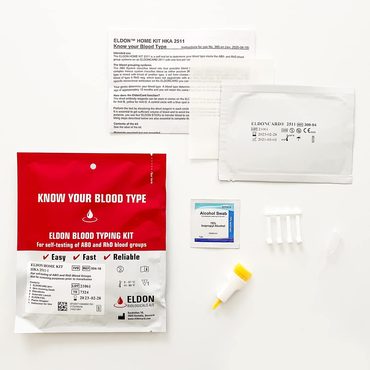 Home Blood Typing Kit Single Y447