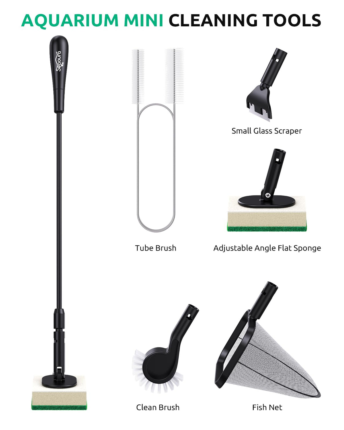 Aquarium Algae Scraper Glass Cleaner Set Z501487