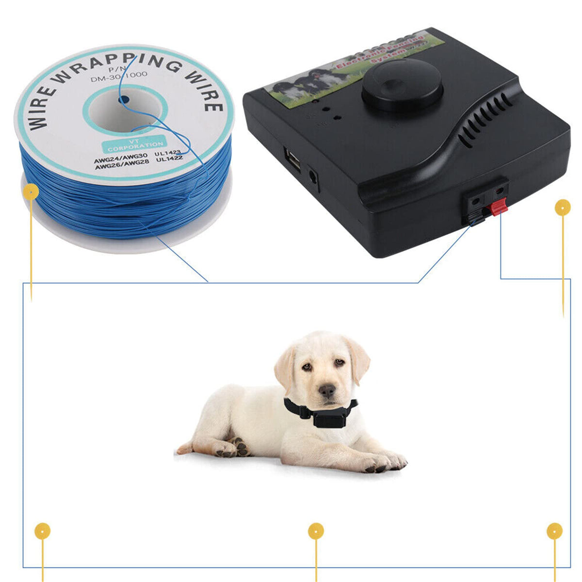 Electronic Dog Fence & Waterproof Training Collar System O6802