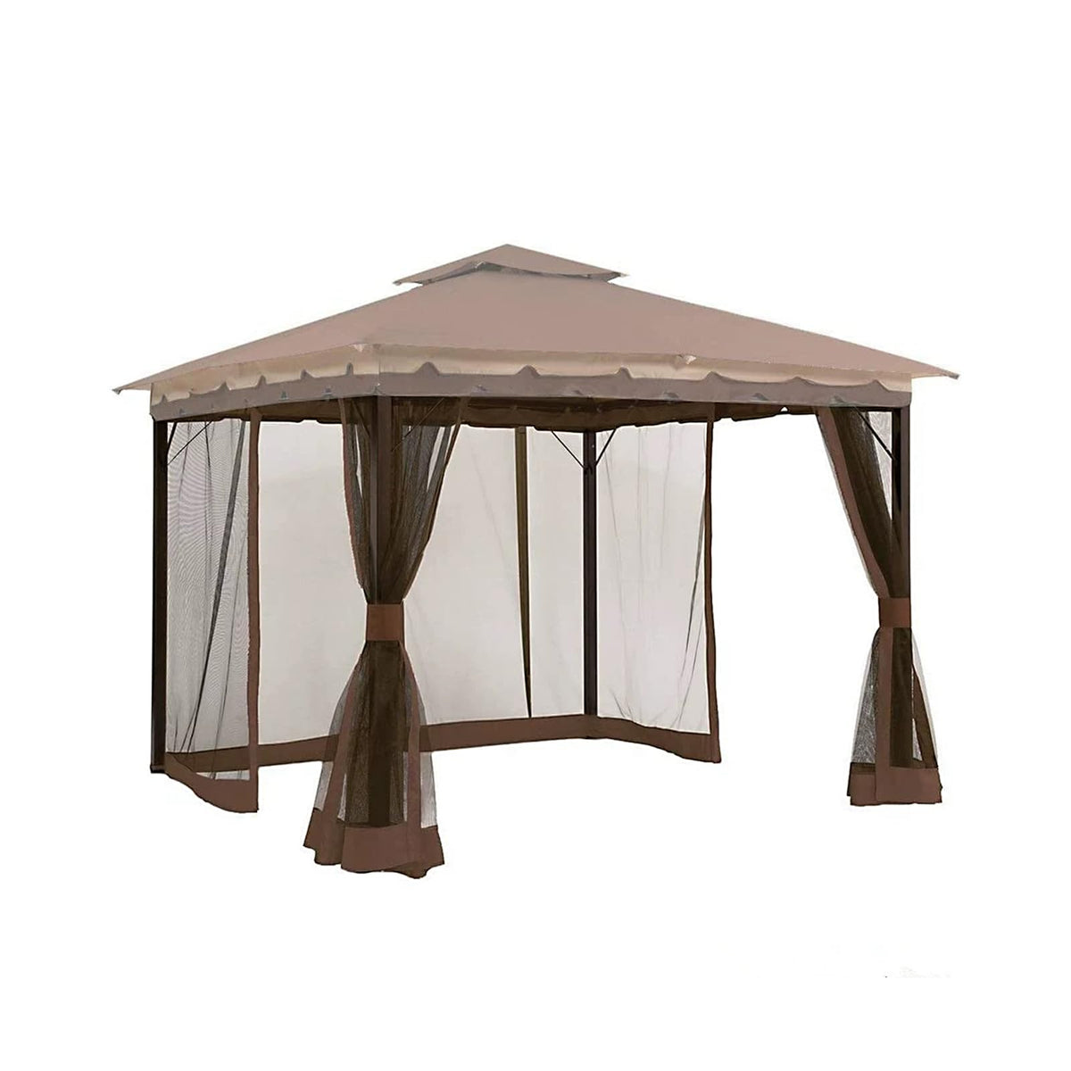 10' x 12' 4-Panel Mosquito Netting Sidewall Curtain with Zippers A372