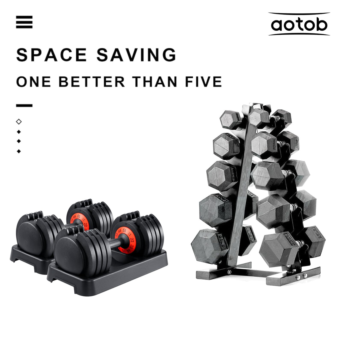 Adjustable Dumbbell Set 25/55 Lbs (Pair) Z237483