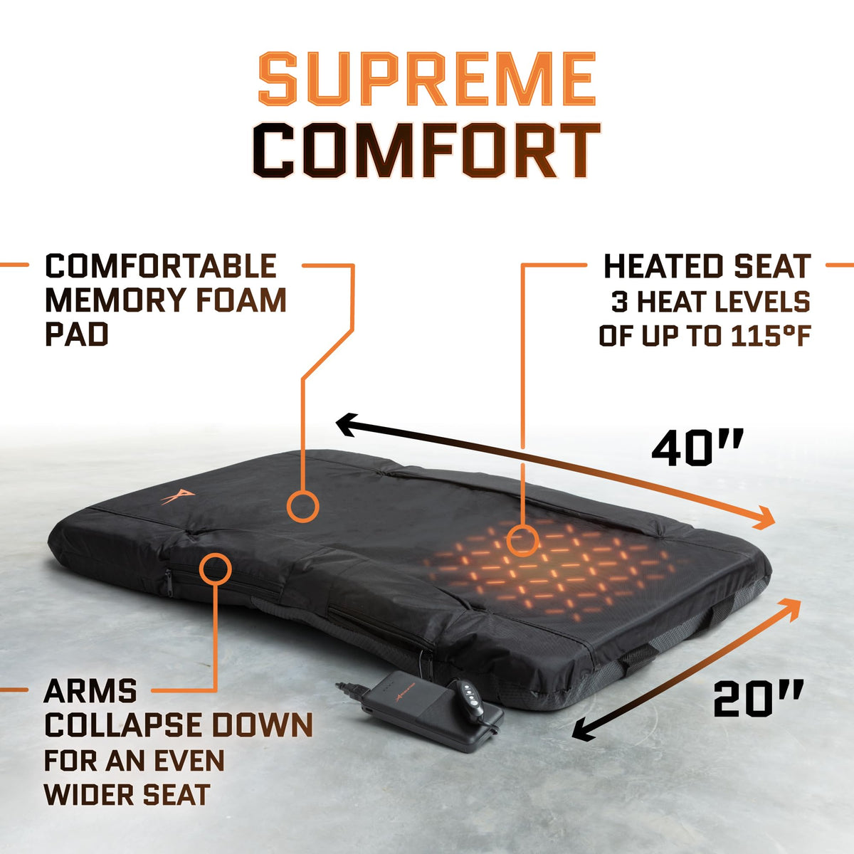 Heated Stadium Seats for Bleachers with Back Support Q92883