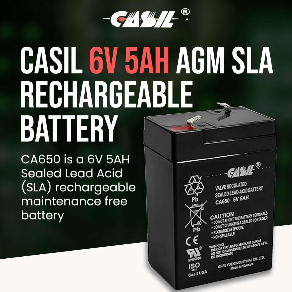 6V 5ah AGM SLA Rechargeable Battery K8094