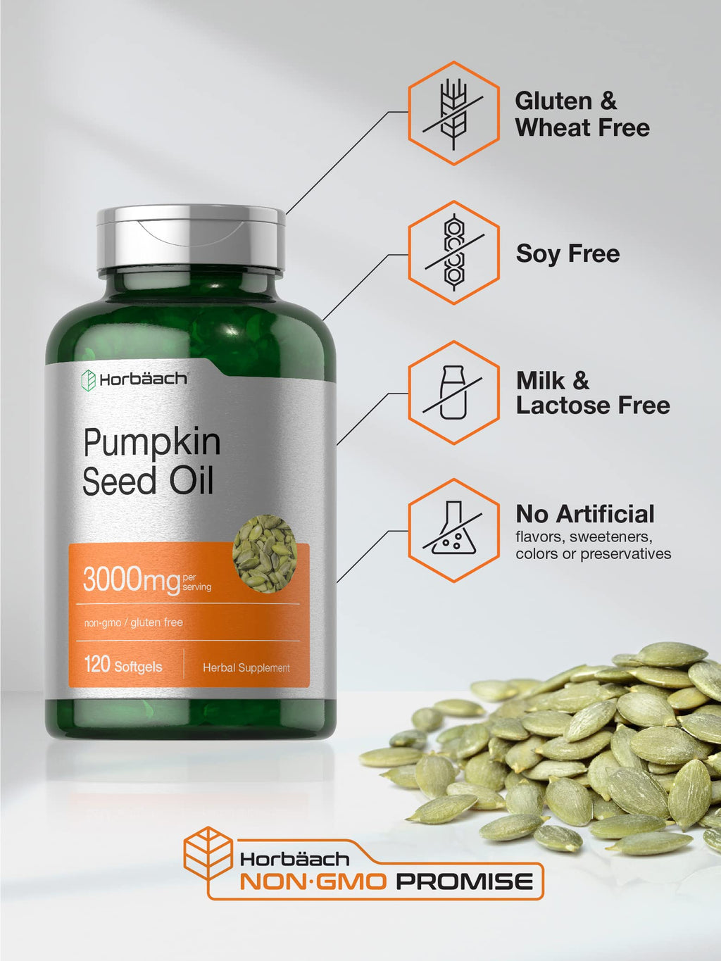 Pumpkin Seed Oil 3000mg 120 Softgel Capsules Y3151