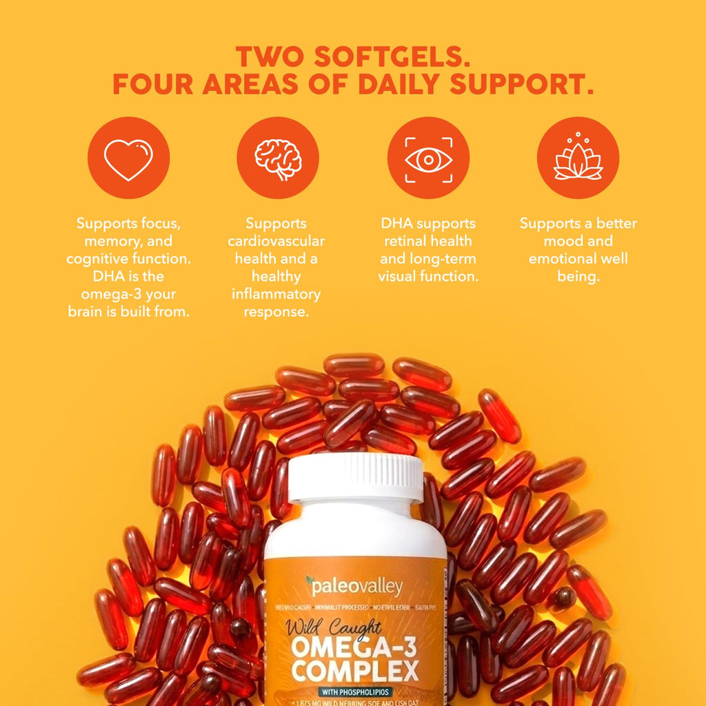 Wild Caught Omega-3 Fish Oil 750mg DHA 187mg EPA T887658