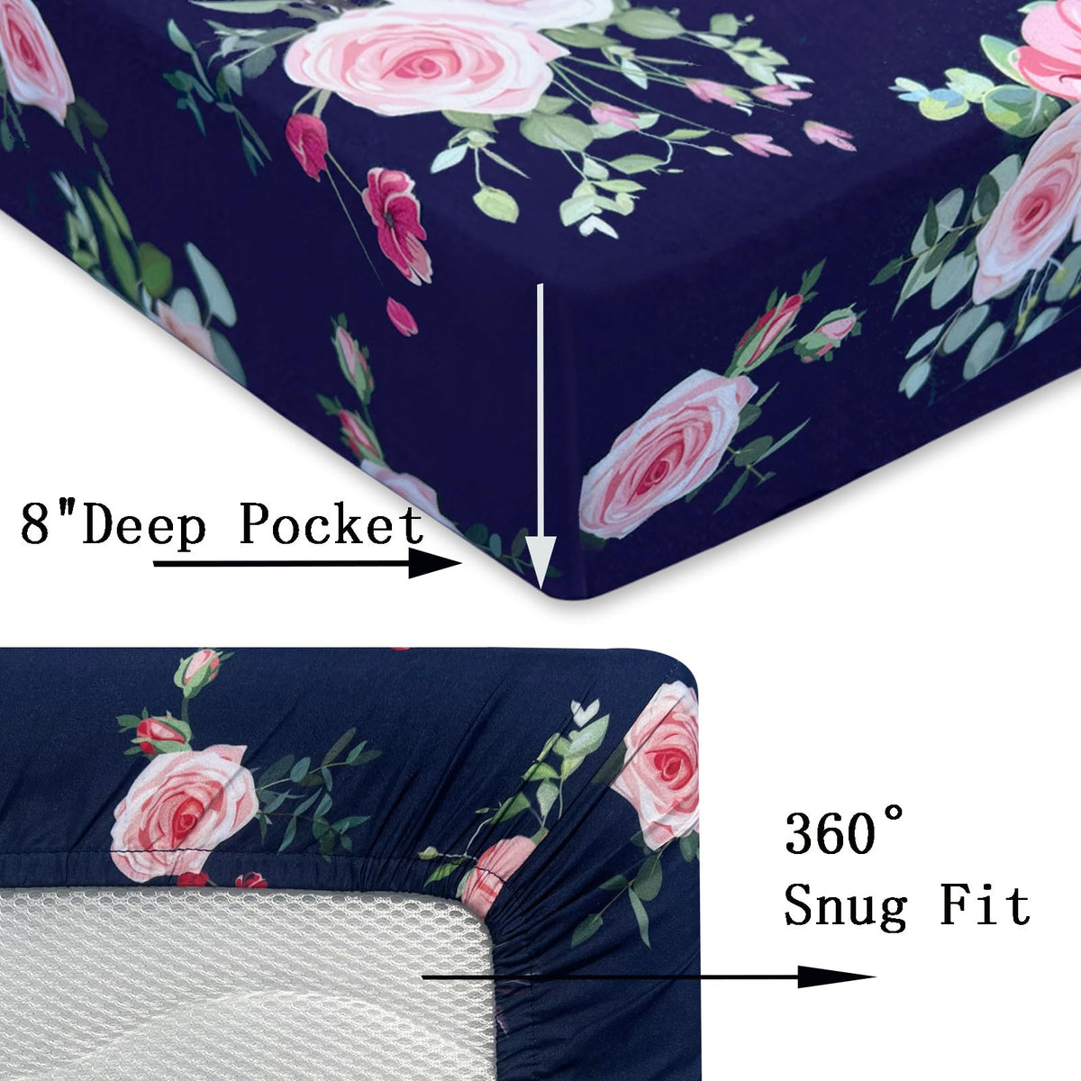 3 Pack Soft Crib Sheets 28'' X 52'' Microfiber Y26254