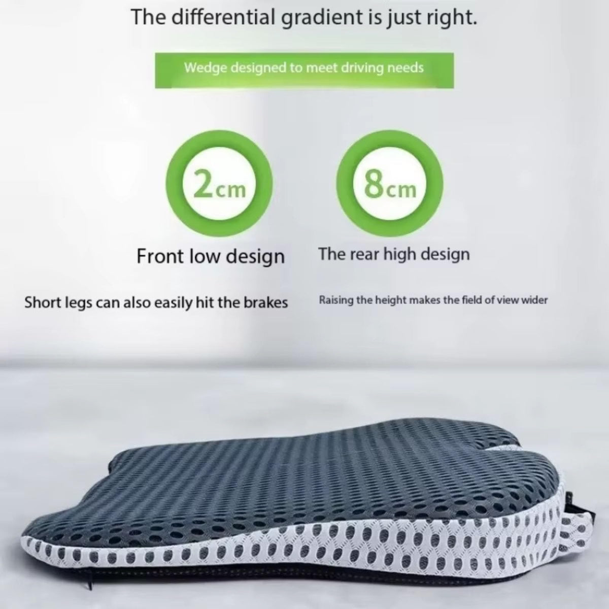 Black Memory Foam Car Seat Booster Cushion I772801